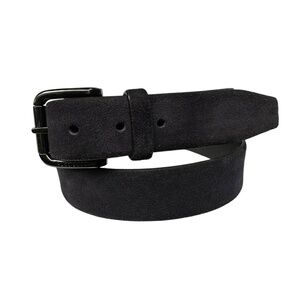 Genuine BOSS Hugo Boss Navy Blue Suede Leather Men's Belt Size 90/34